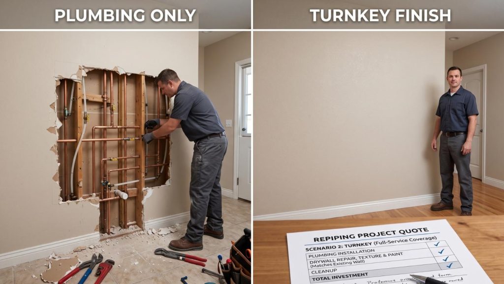 Is Drywall Repair Included in Repipe Quotes? | OC Repipes
